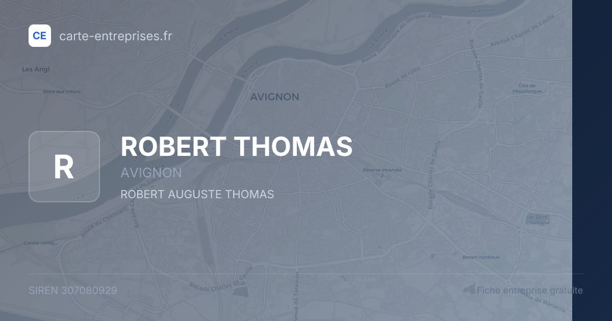 ROBERT THOMAS — 307080929 — fiche entreprise