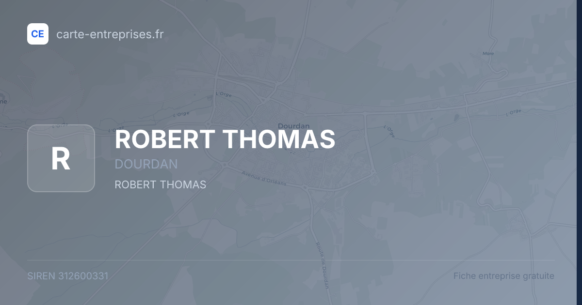 ROBERT THOMAS — 312600331 — fiche entreprise