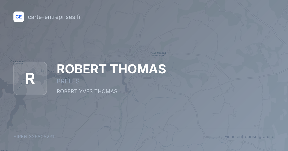 ROBERT THOMAS — 326805231 — fiche entreprise