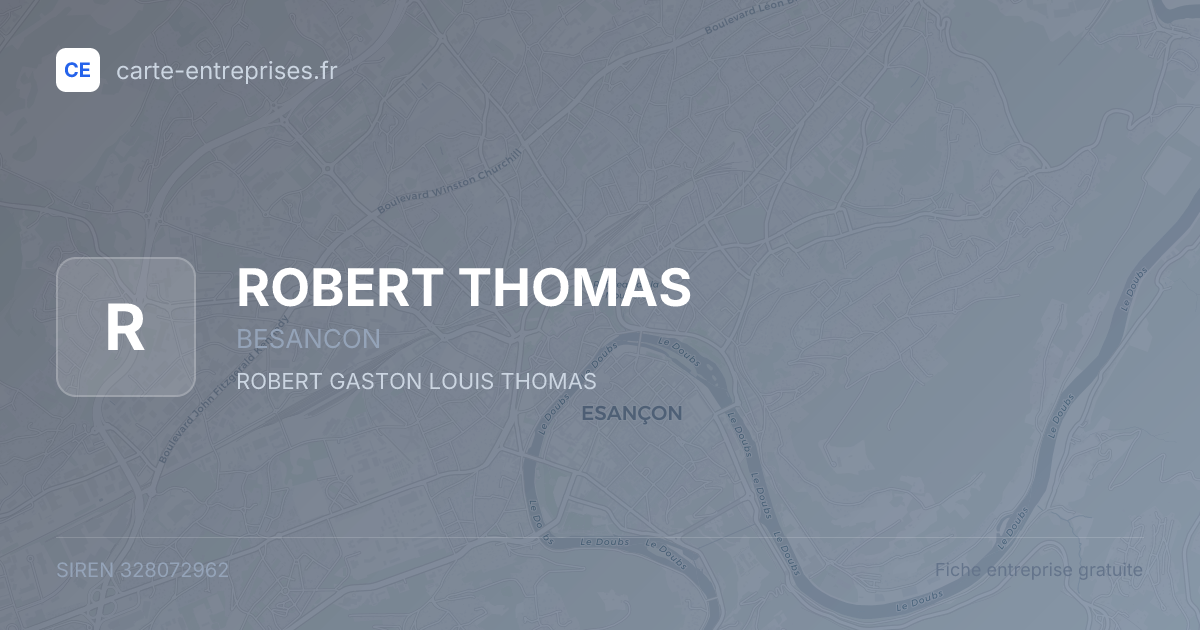 ROBERT THOMAS — 328072962 — fiche entreprise
