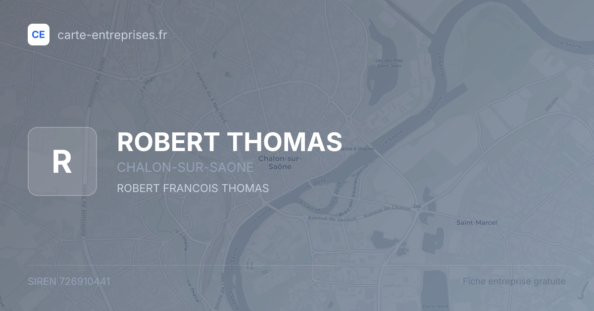 ROBERT THOMAS — 726910441 — fiche entreprise