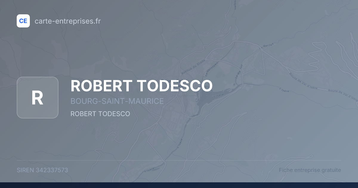 ROBERT TODESCO — 342337573 — fiche entreprise