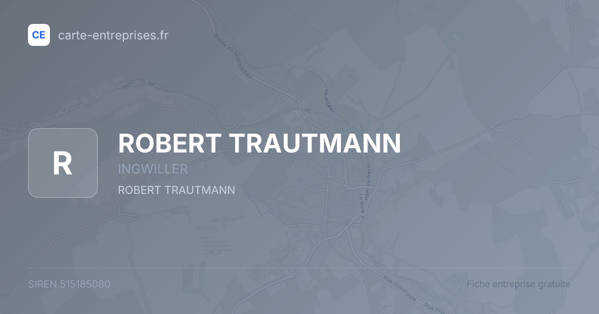 ROBERT TRAUTMANN — 515185080 — fiche entreprise