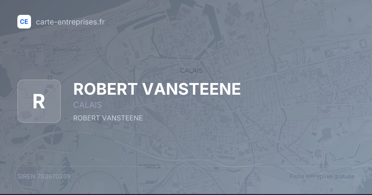 ROBERT VANSTEENE — 783970239 — fiche entreprise