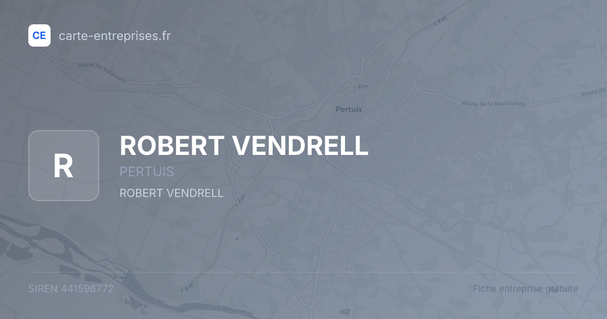 ROBERT VENDRELL — 441596772 — fiche entreprise