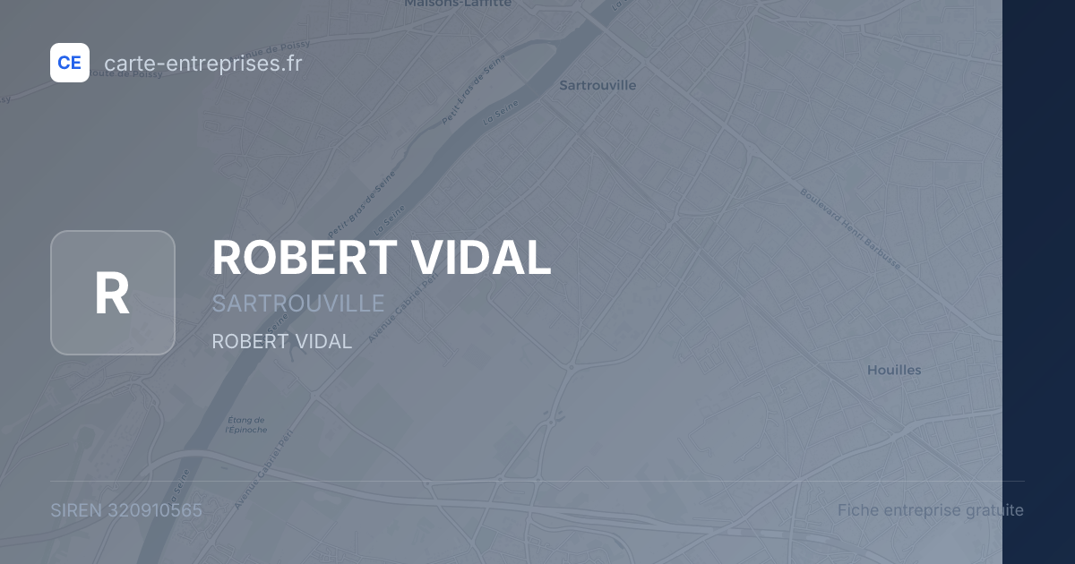 ROBERT VIDAL — 320910565 — fiche entreprise