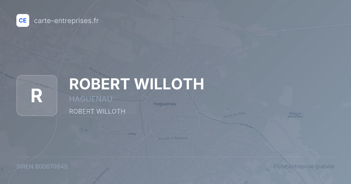 ROBERT WILLOTH — 800670945 — fiche entreprise