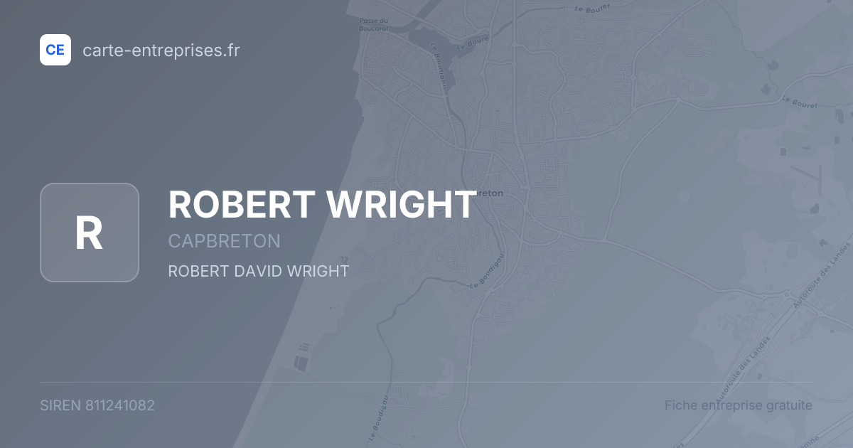 ROBERT WRIGHT — 811241082 — fiche entreprise