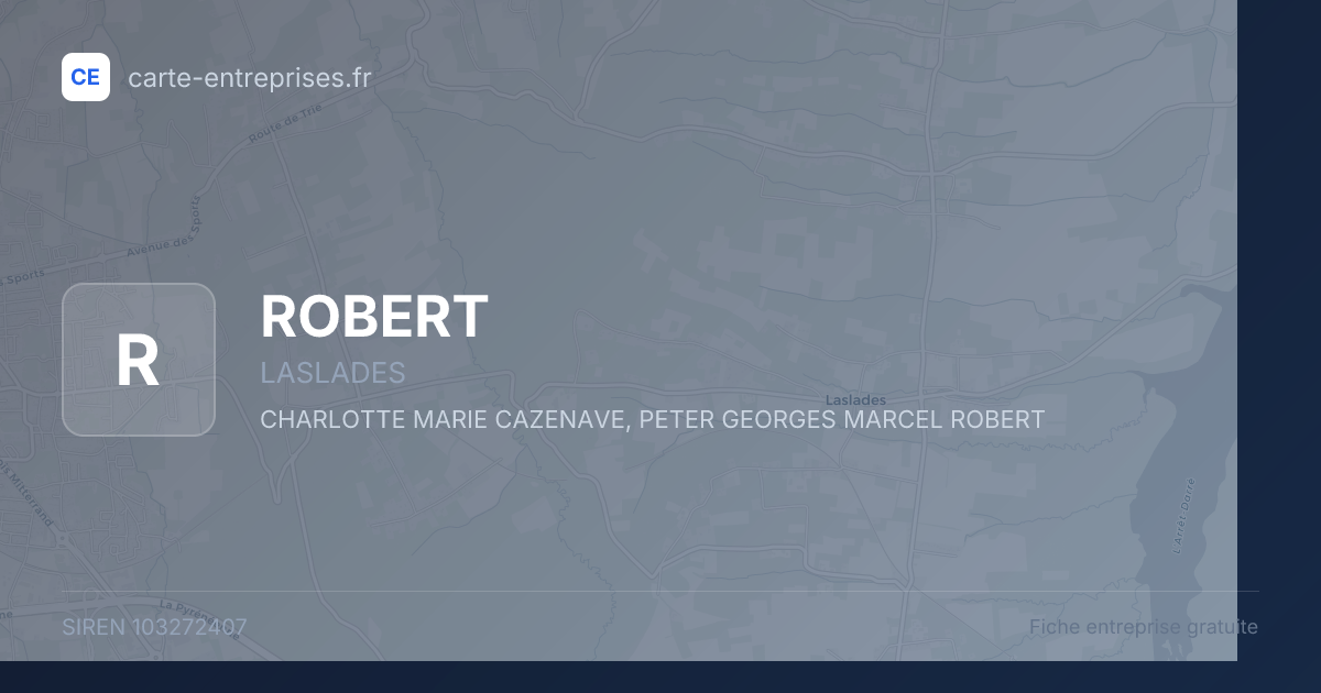 ROBERT — 103272407 — fiche entreprise