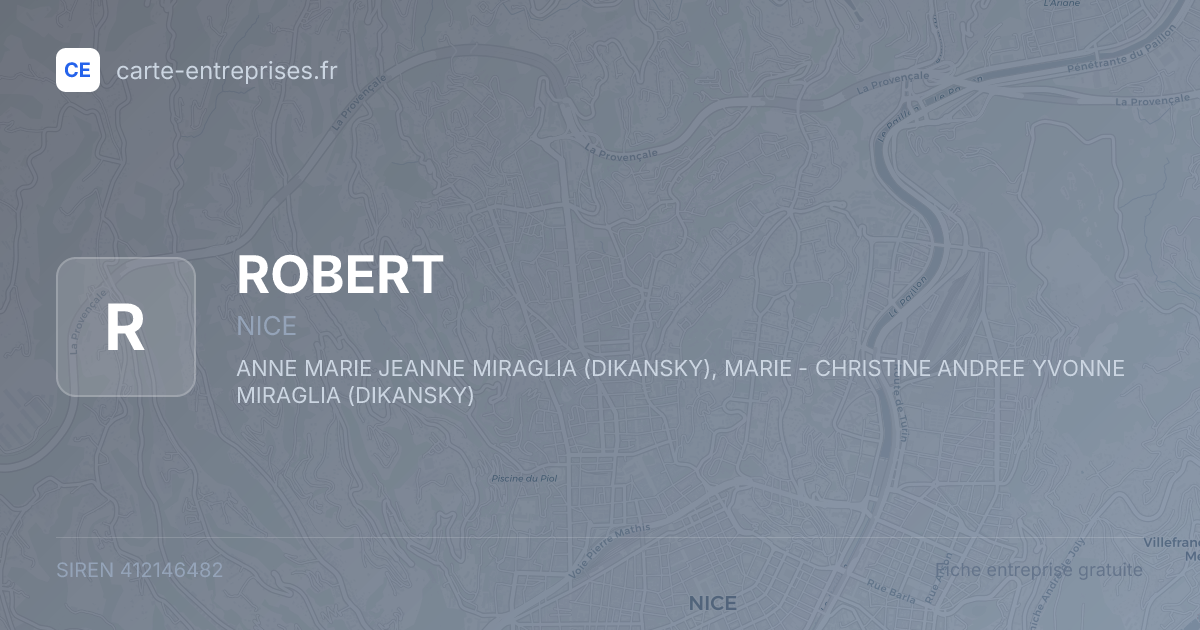 ROBERT — 412146482 — fiche entreprise
