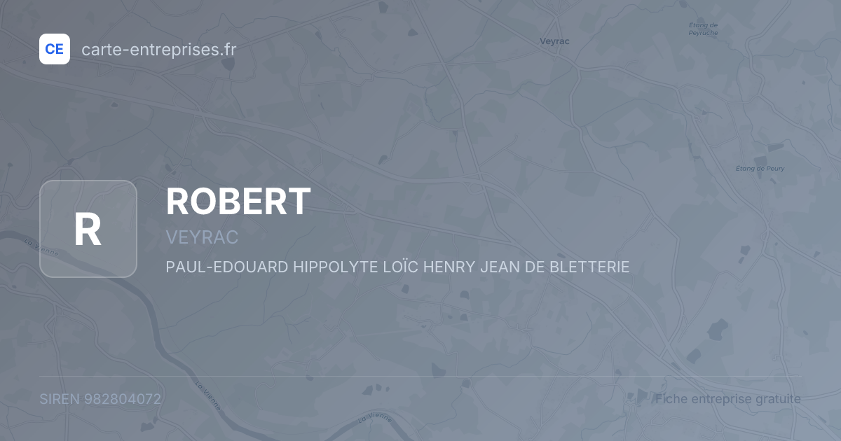 ROBERT — 982804072 — fiche entreprise