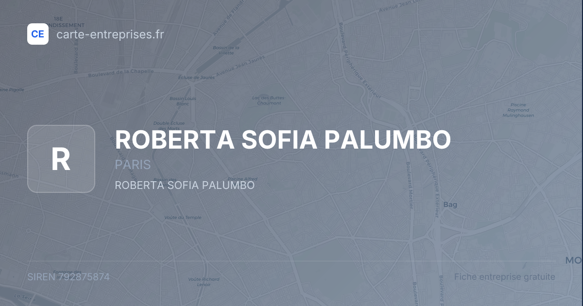 ROBERTA SOFIA PALUMBO — 792875874 — fiche entreprise