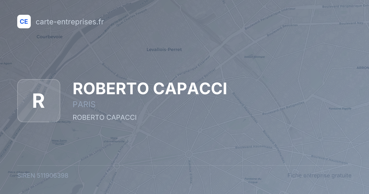 ROBERTO CAPACCI — 511906398 — fiche entreprise