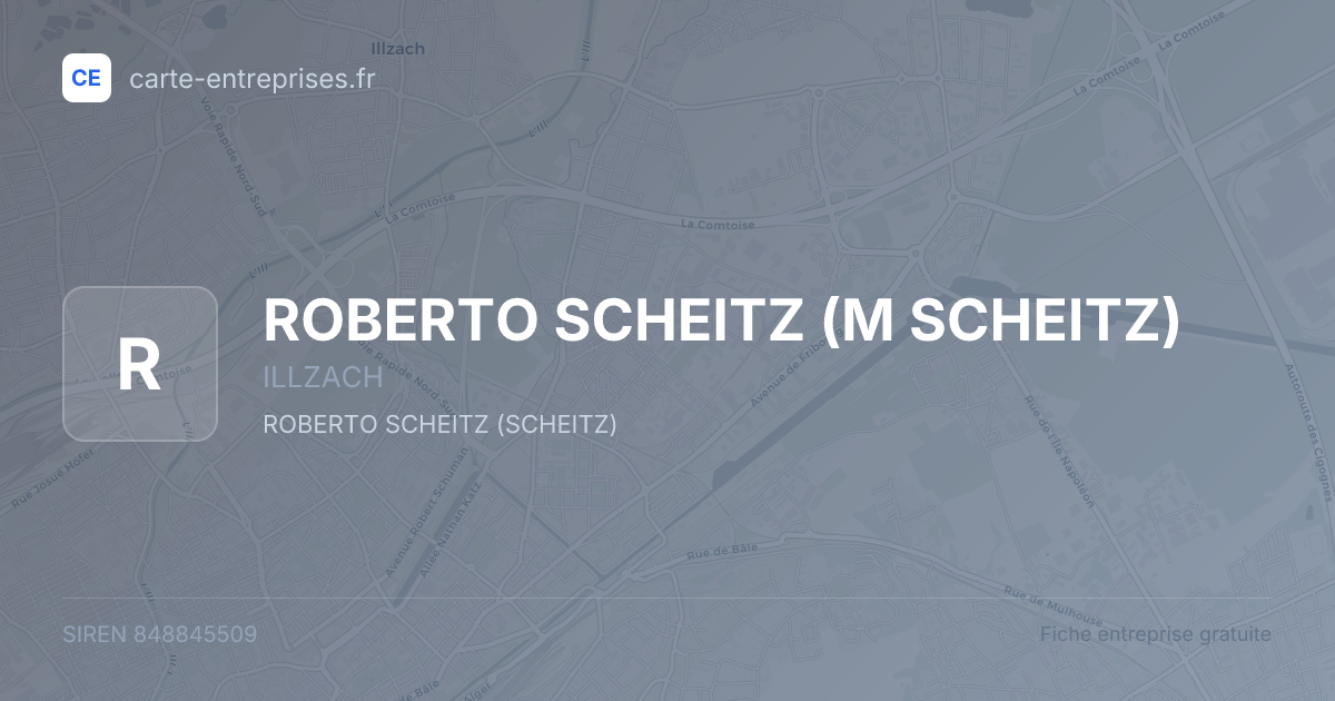 ROBERTO SCHEITZ (M SCHEITZ) — 848845509 — fiche entreprise