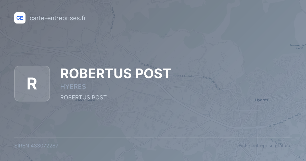 ROBERTUS POST — 433072287 — fiche entreprise