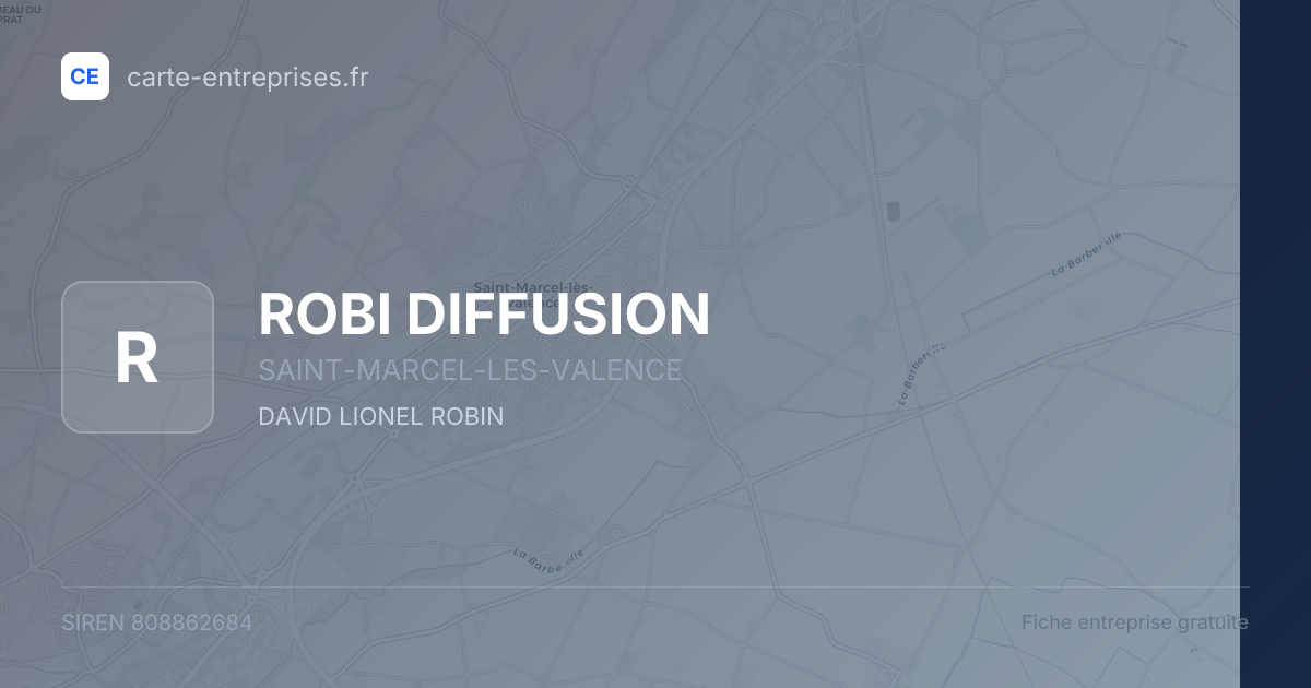 ROBI DIFFUSION — 808862684 — fiche entreprise
