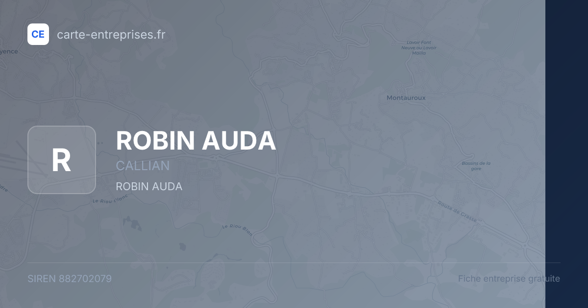 ROBIN AUDA — 882702079 — fiche entreprise