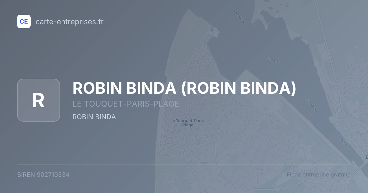 ROBIN BINDA — 902710334 — fiche entreprise