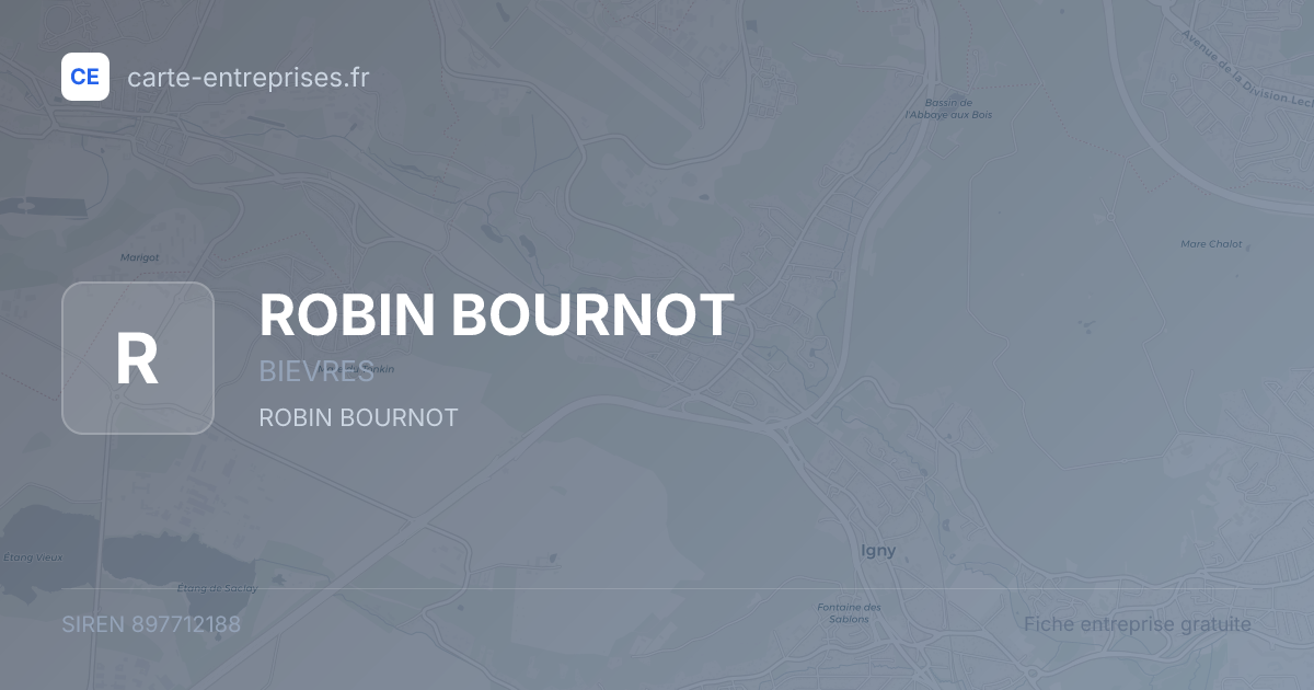 ROBIN BOURNOT — 897712188 — fiche entreprise
