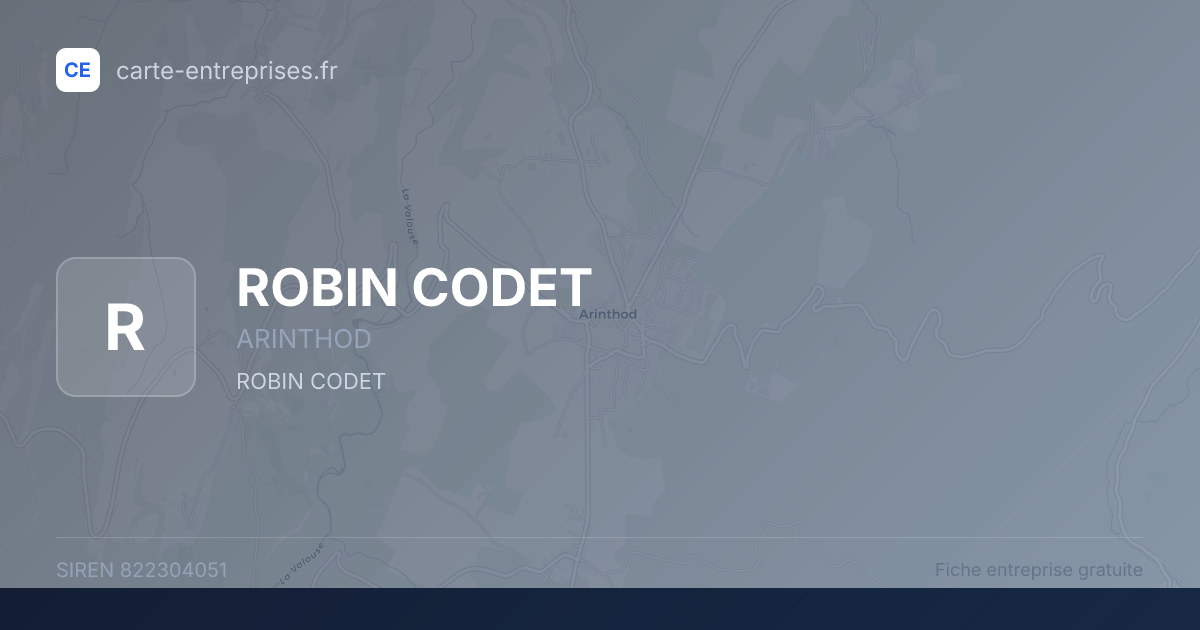 ROBIN CODET — 822304051 — fiche entreprise