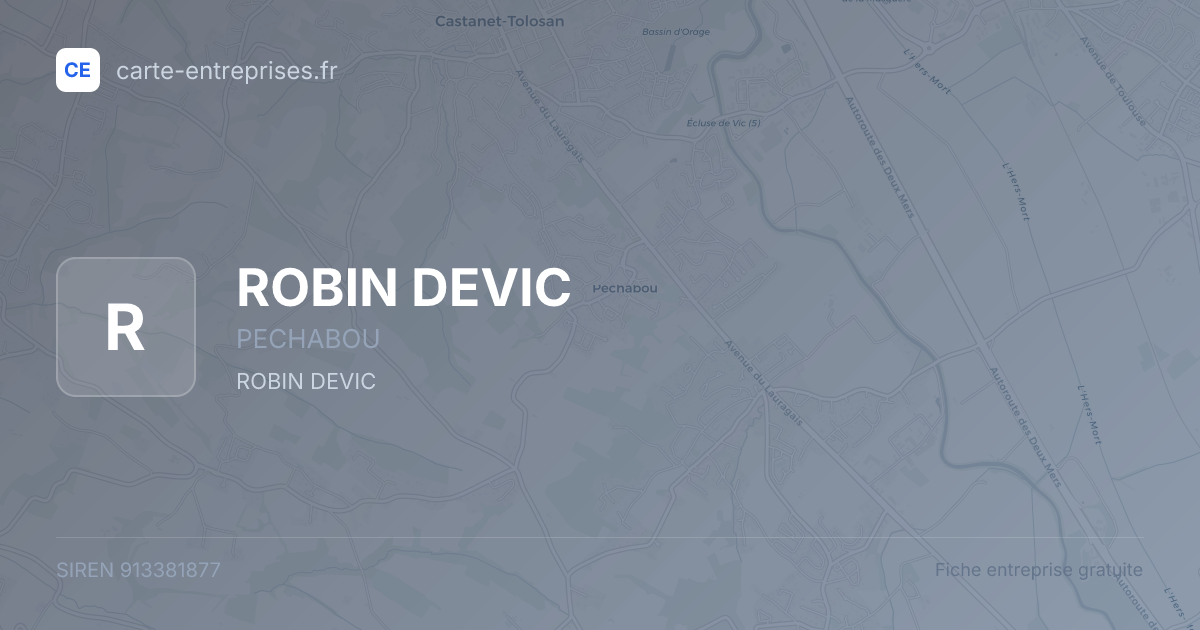 ROBIN DEVIC — 913381877 — fiche entreprise