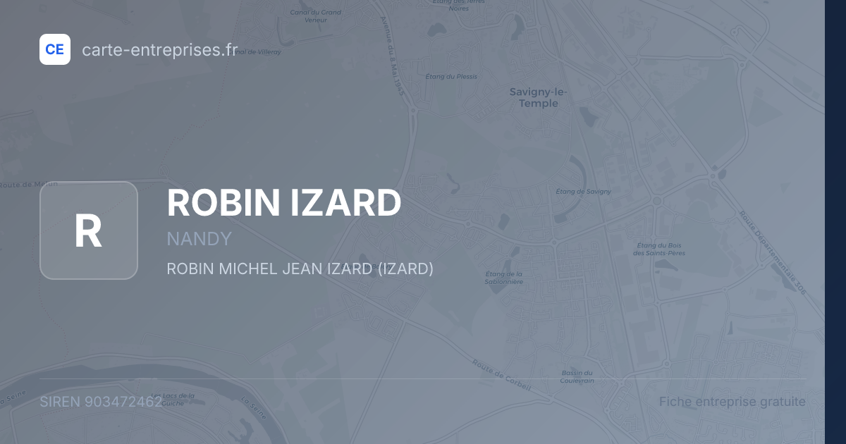 ROBIN IZARD — 903472462 — fiche entreprise