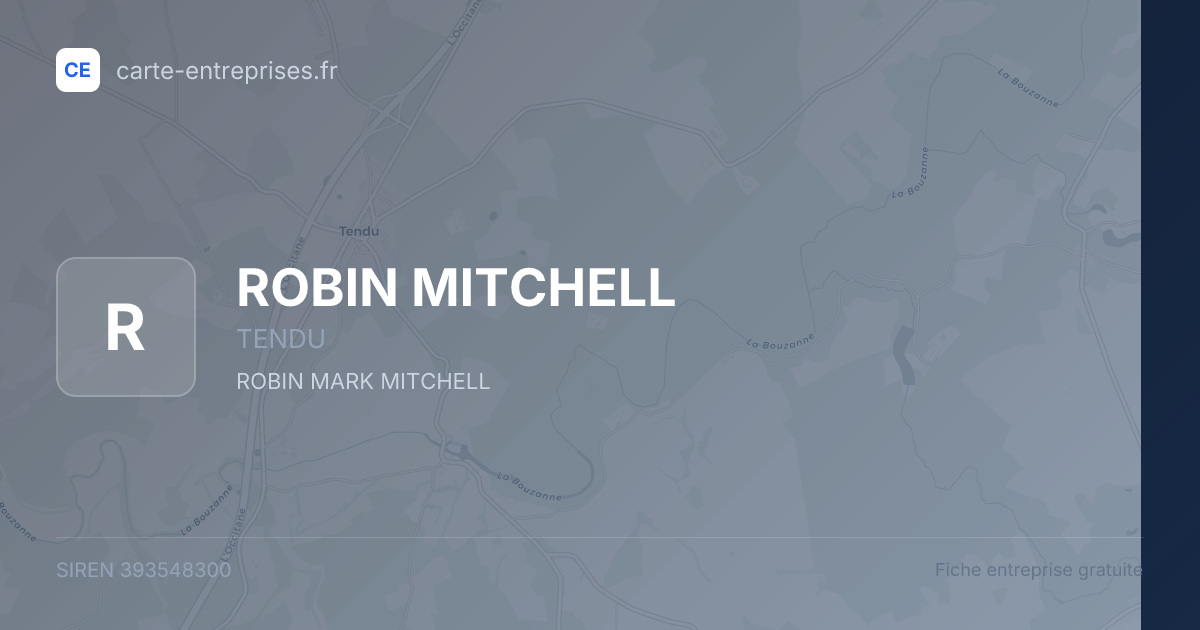 ROBIN MITCHELL — 393548300 — fiche entreprise