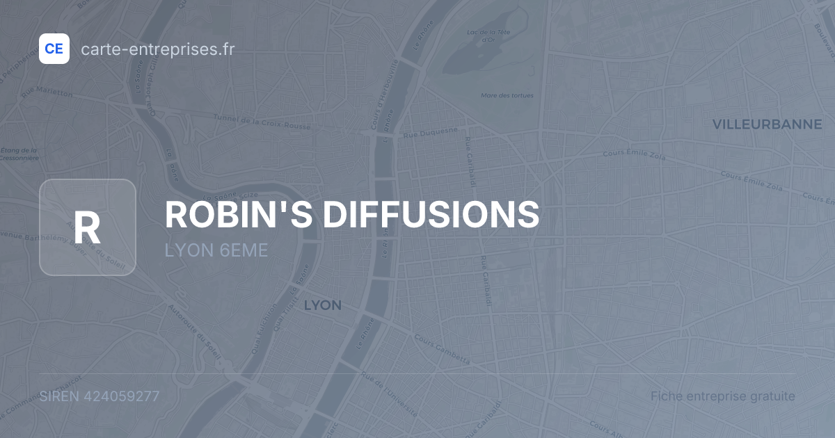 ROBIN'S DIFFUSIONS — 424059277 — fiche entreprise