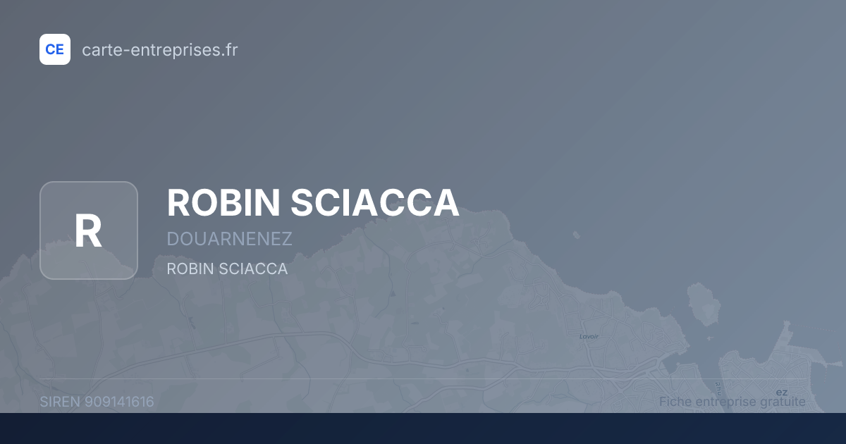 ROBIN SCIACCA — 909141616 — fiche entreprise