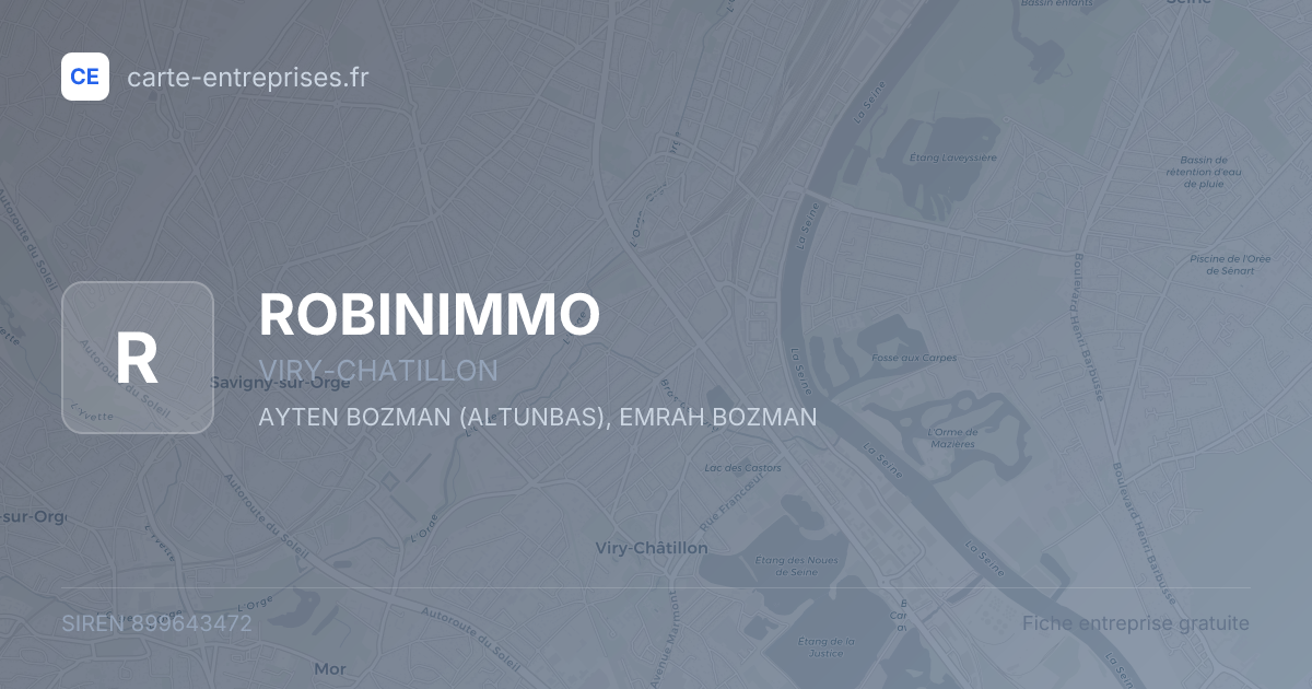 ROBINIMMO — 899643472 — fiche entreprise