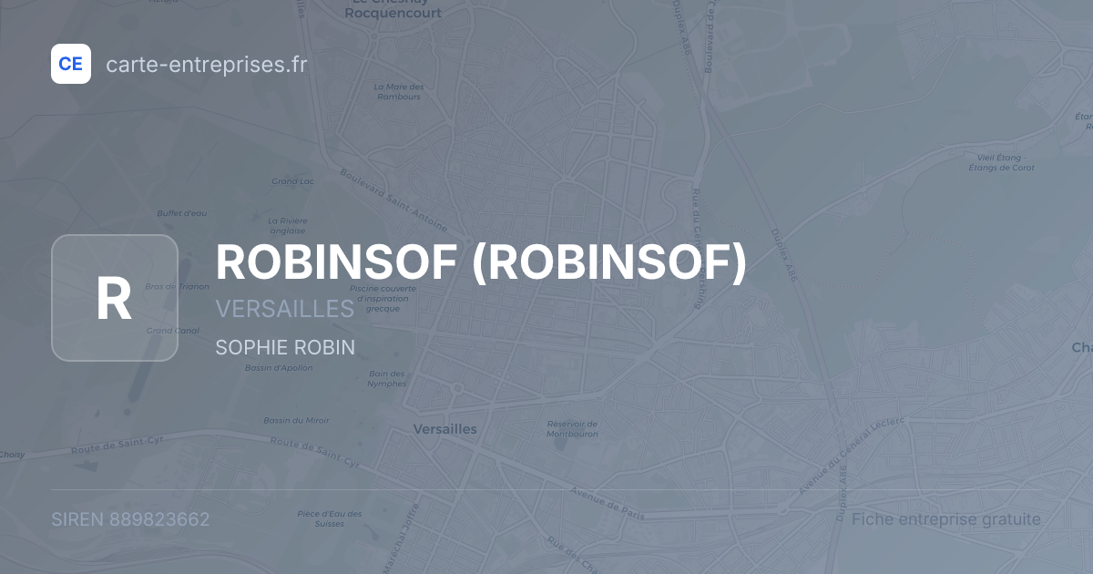 ROBINSOF — 889823662 — fiche entreprise