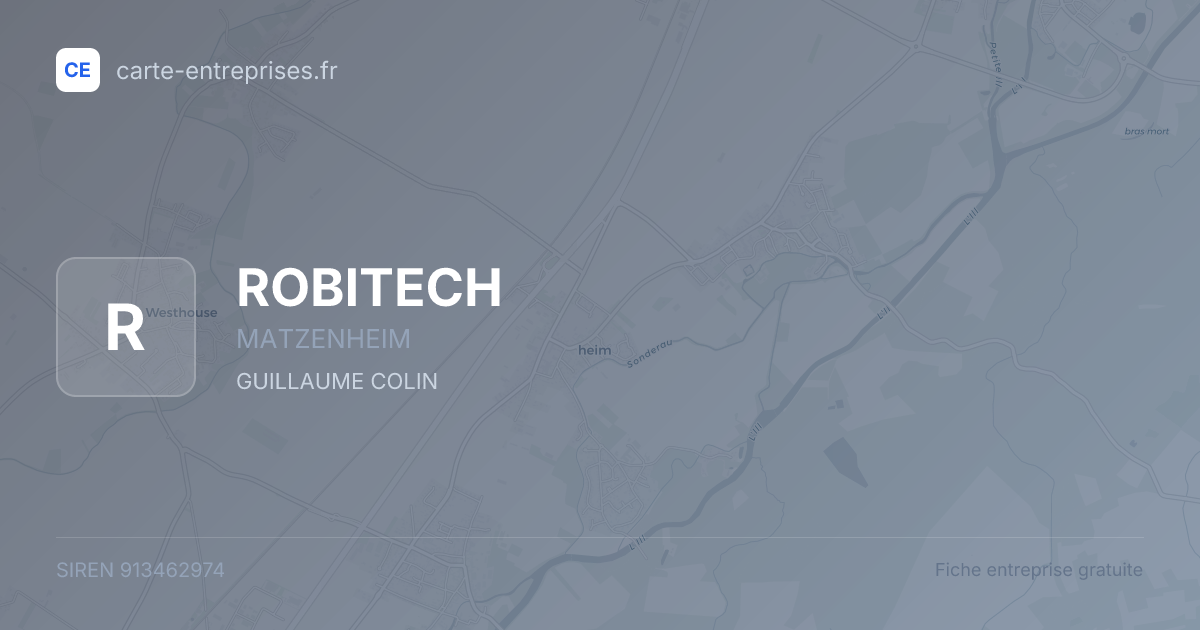 ROBITECH — 913462974 — fiche entreprise