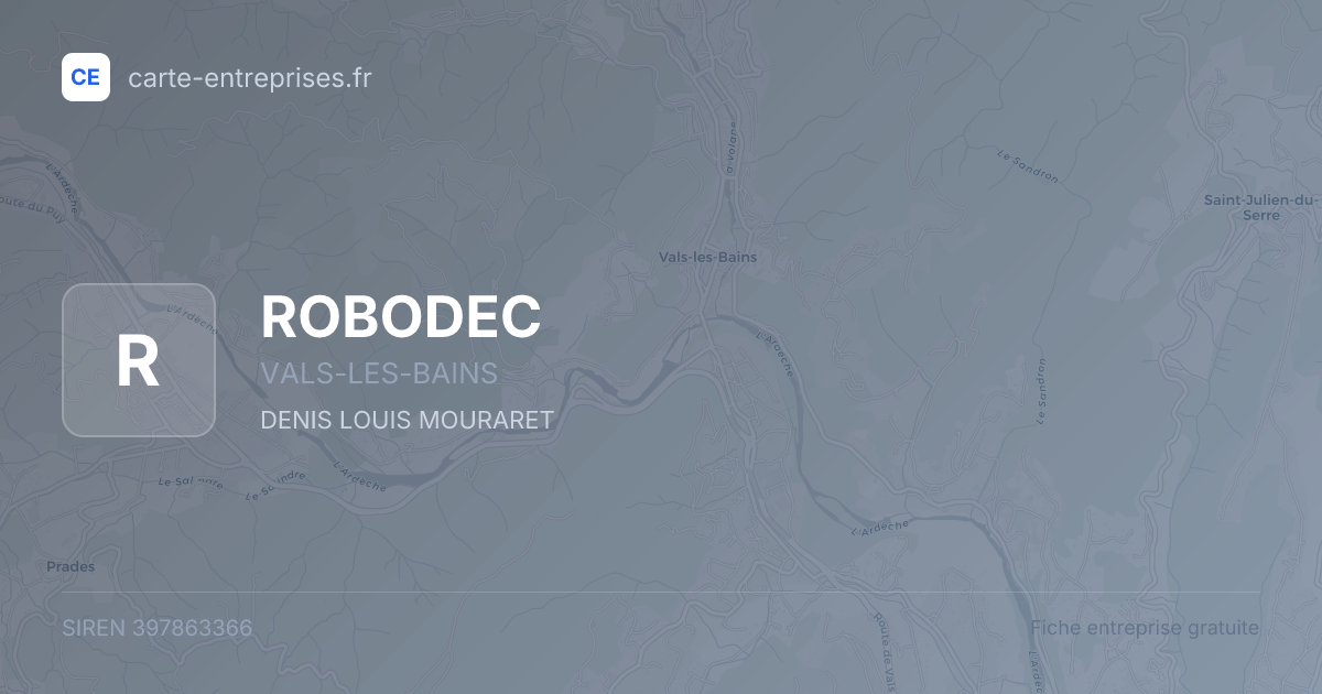 ROBODEC — 397863366 — fiche entreprise