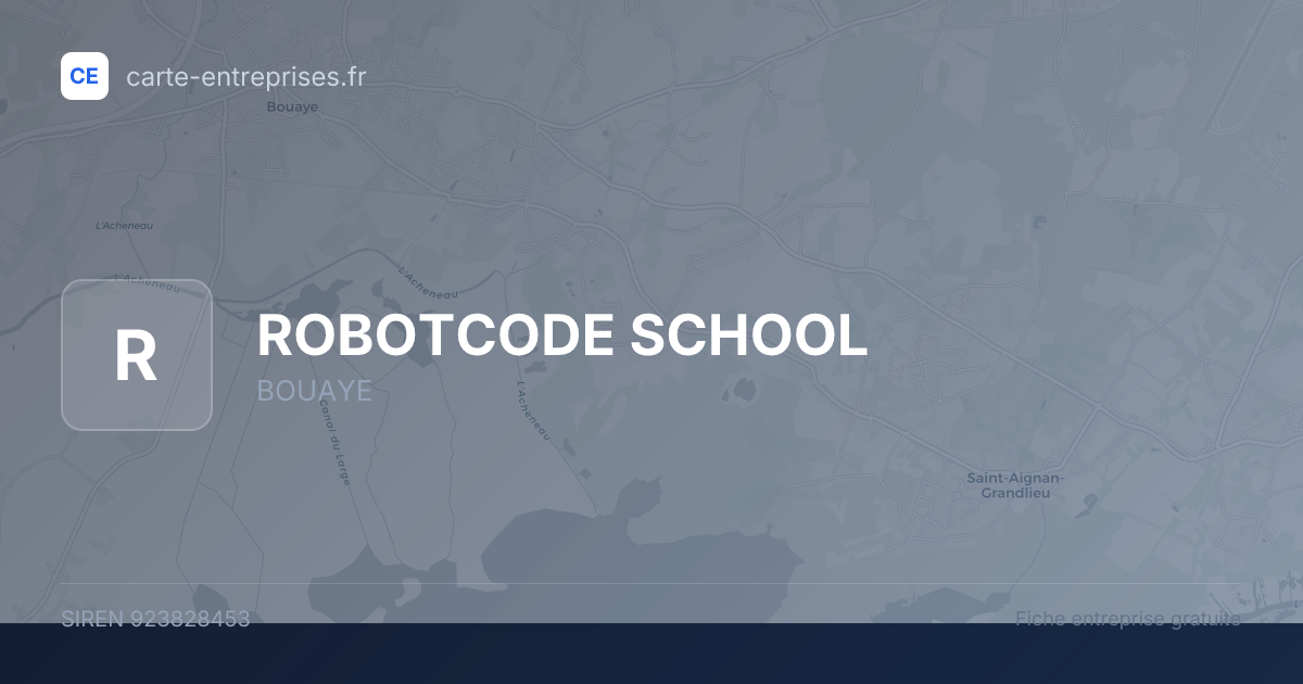 ROBOTCODE SCHOOL — 923828453 — fiche entreprise