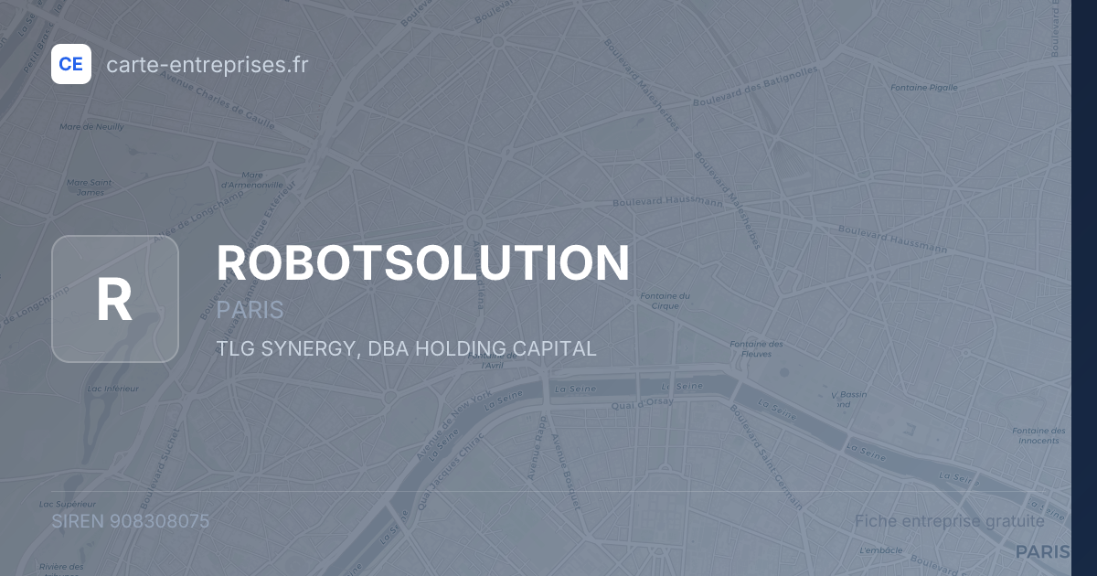 ROBOTSOLUTION — 908308075 — fiche entreprise