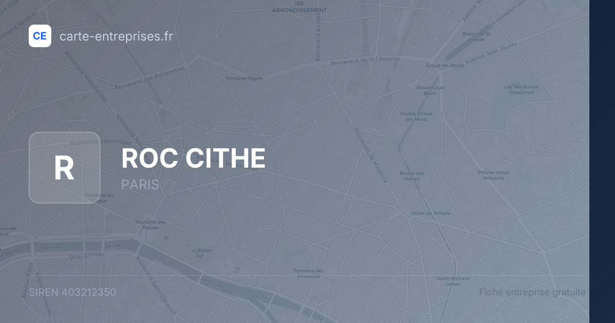 ROC CITHE — 403212350 — fiche entreprise
