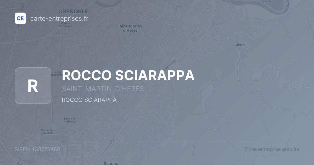 ROCCO SCIARAPPA — 438775488 — fiche entreprise