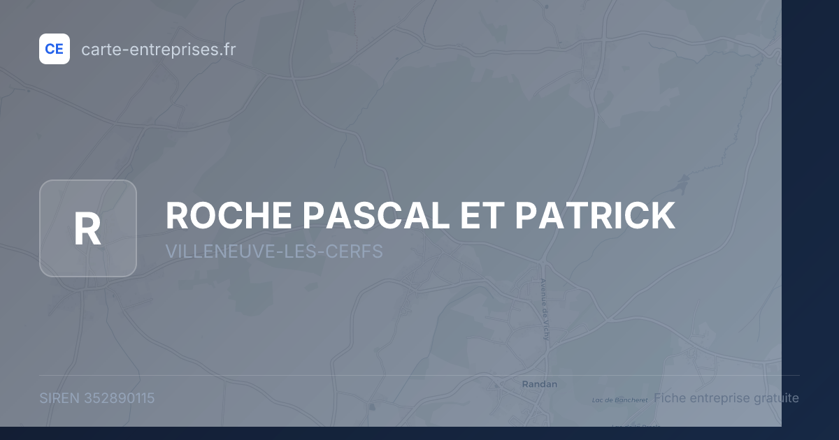 ROCHE PASCAL ET PATRICK — 352890115 — fiche entreprise