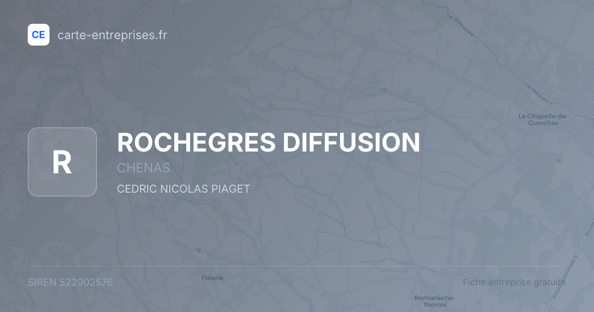 ROCHEGRES DIFFUSION — 522902576 — fiche entreprise