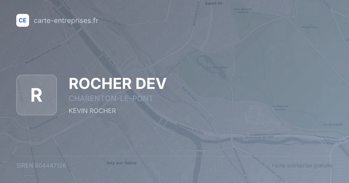 ROCHER DEV — 804447126 — fiche entreprise
