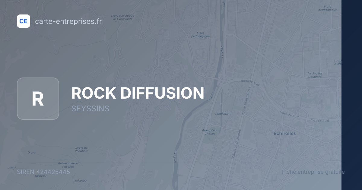 ROCK DIFFUSION — 424425445 — fiche entreprise