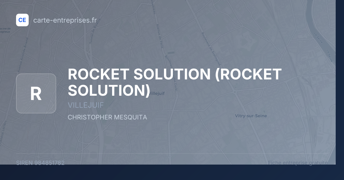 ROCKET SOLUTION — 984851782 — fiche entreprise