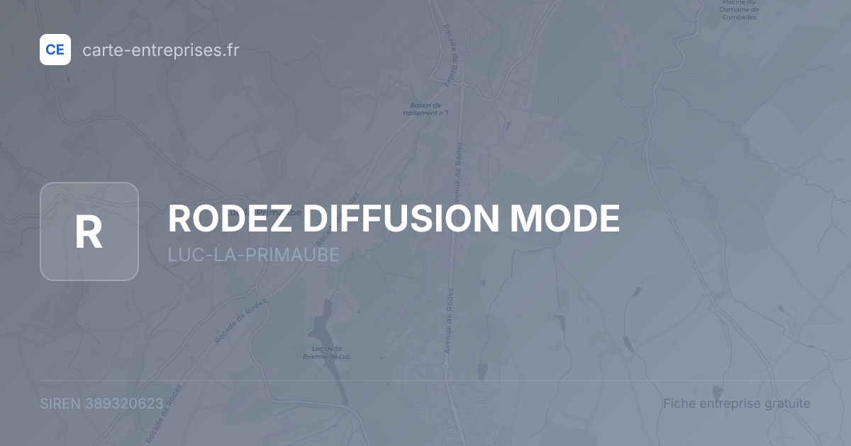 RODEZ DIFFUSION MODE — 389320623 — fiche entreprise