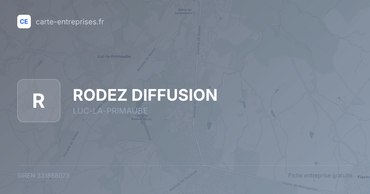 RODEZ DIFFUSION — 331888073 — fiche entreprise