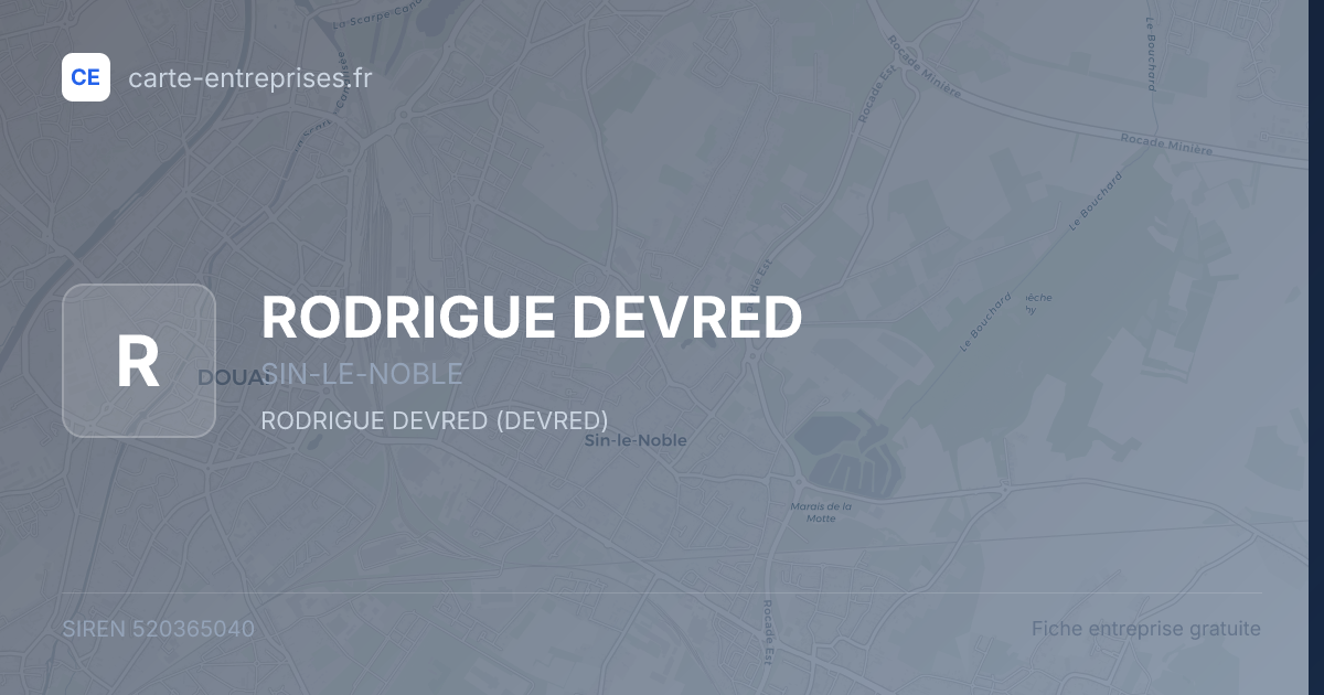 RODRIGUE DEVRED — 520365040 — fiche entreprise