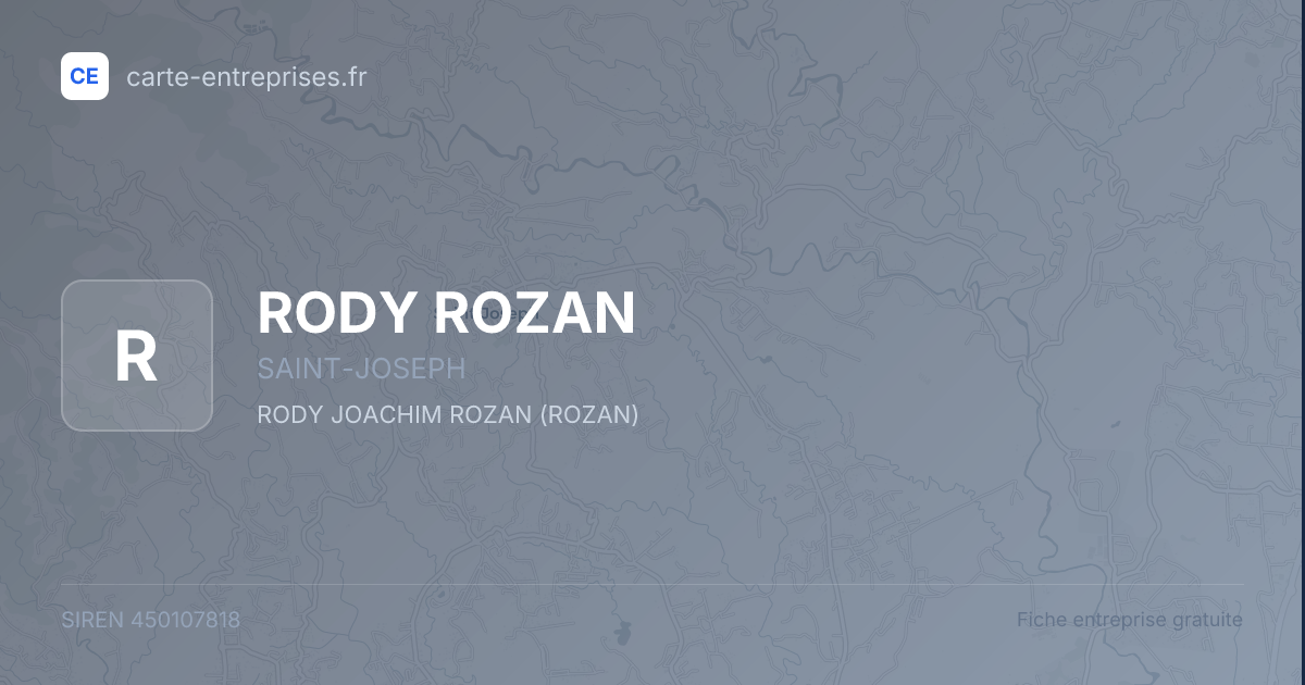 RODY ROZAN — 450107818 — fiche entreprise
