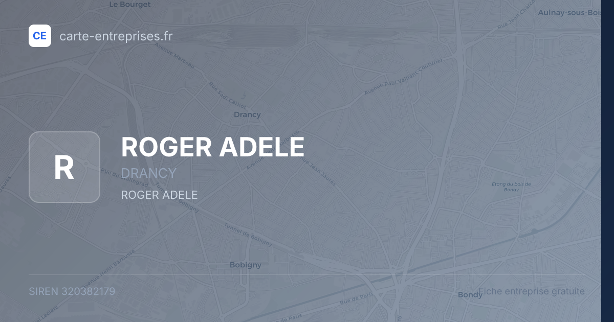 ROGER ADELE — 320382179 — fiche entreprise