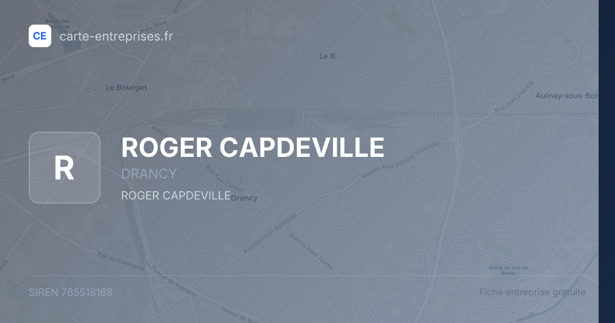ROGER CAPDEVILLE — 785518168 — fiche entreprise
