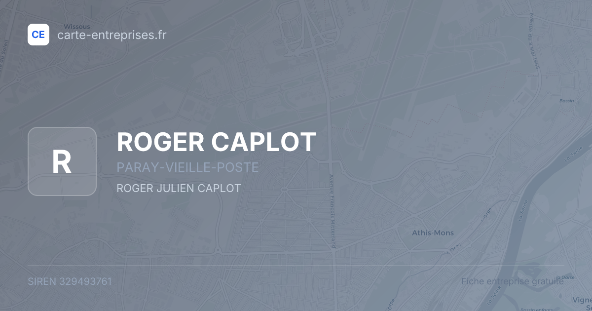 ROGER CAPLOT — 329493761 — fiche entreprise