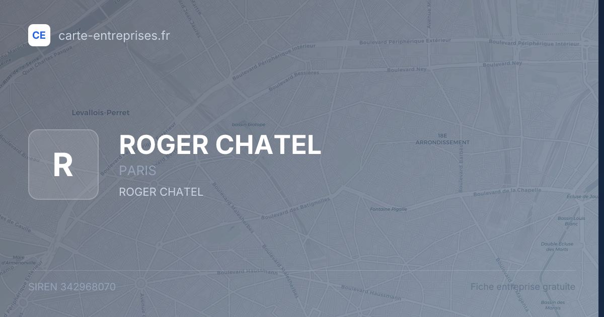 ROGER CHATEL — 342968070 — fiche entreprise